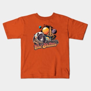 Cat Shuttle Space Explorer Kids T-Shirt